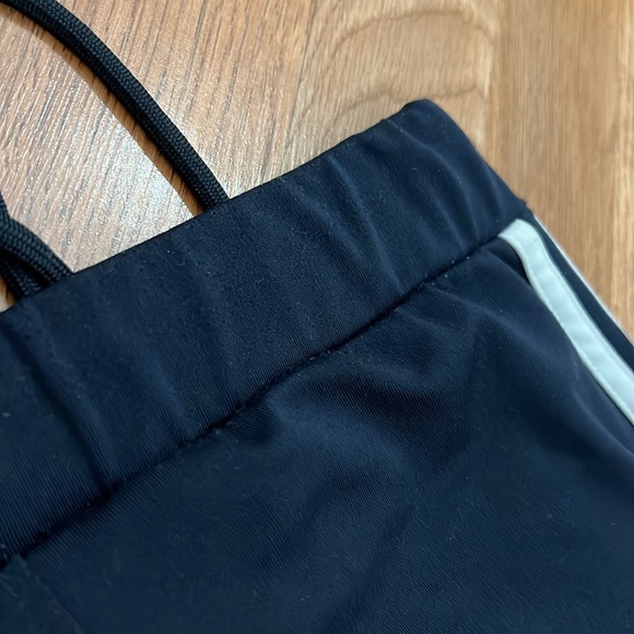 Adidas 3 Striped Joggers Navy Blue & White - Picture 9 of 9